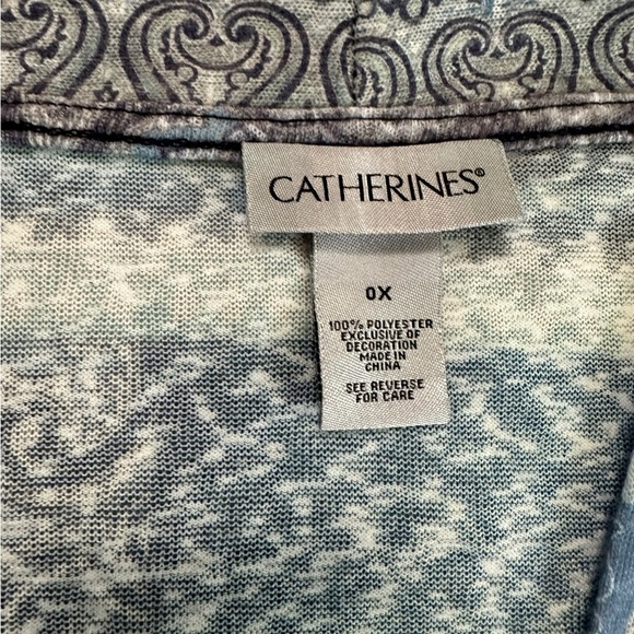 Catherines Open Front Paisley Cardigan Top Size 0X - Picture 14 of 17